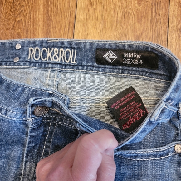 Rock & Roll Cowgirl Women's Jeans 28X34 Original Mid Rise Bootcut - Picture 5 of 7